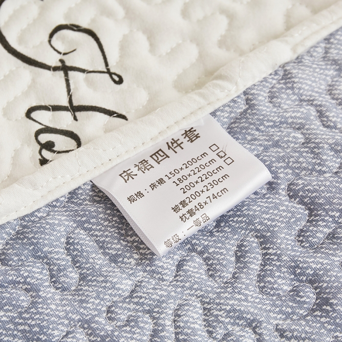 91家纺网 家纺一手货源 找家纺 （总）艾晶美家纺 2022新款磨毛印花夹棉床盖三件套