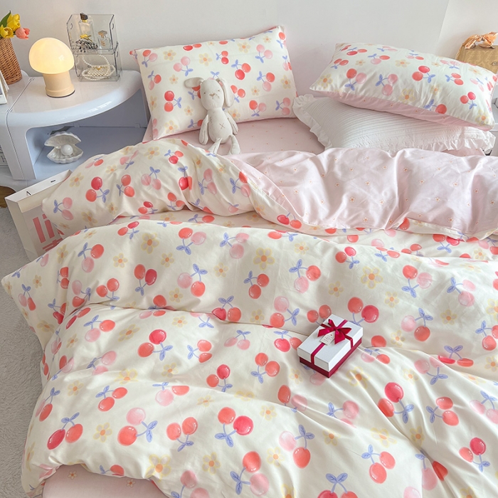 91家纺网 家纺一手货源 找家纺 （总）沐棉 2022新款全棉13370四件套花颜系列