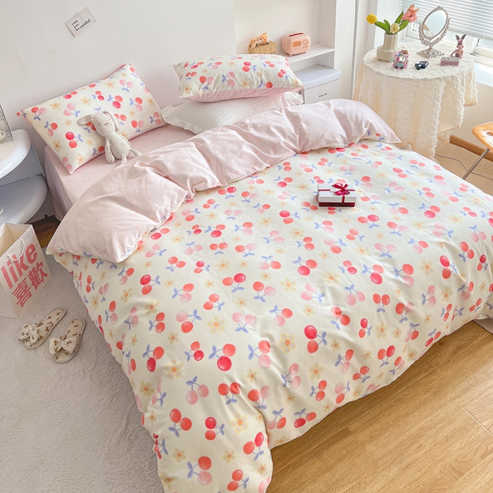 91家纺网 家纺一手货源 找家纺 （总）沐棉 2022新款全棉13370四件套花颜系列