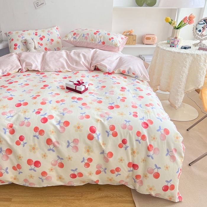 91家纺网 家纺一手货源 找家纺 （总）沐棉 2022新款全棉13370四件套花颜系列