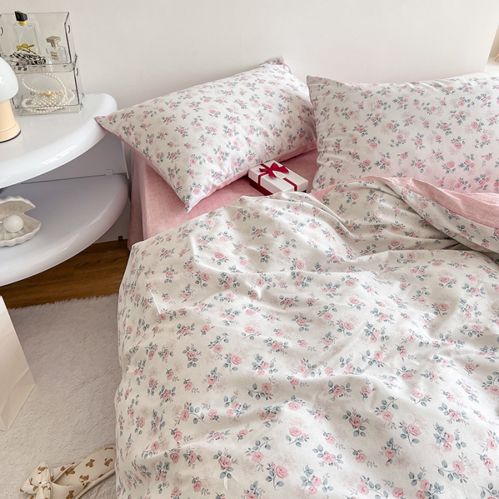 91家纺网 家纺一手货源 找家纺 沐棉 2022新款全棉13370四件套花颜系列 简爱