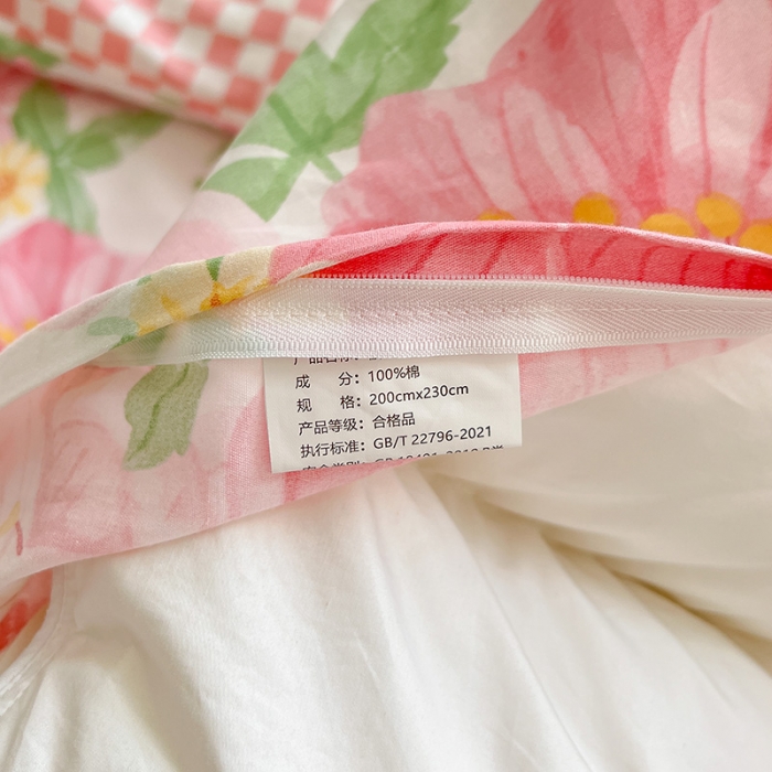 91家纺网 家纺一手货源 找家纺 沐棉 2022新款全棉13370四件套花颜系列 恬静