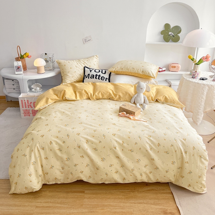 91家纺网 家纺一手货源 找家纺 沐棉 2022新款全棉13370四件套花颜系列 依恋