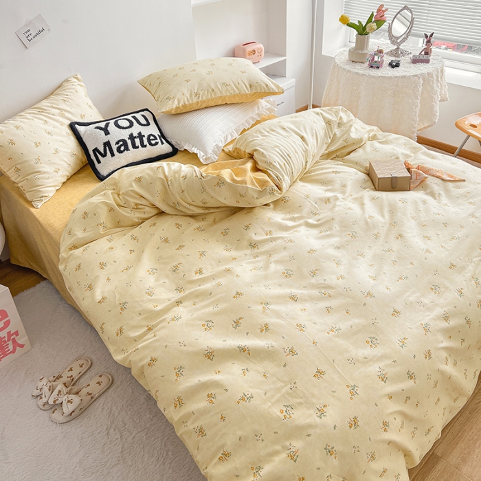 91家纺网 家纺一手货源 找家纺 沐棉 2022新款全棉13370四件套花颜系列 依恋