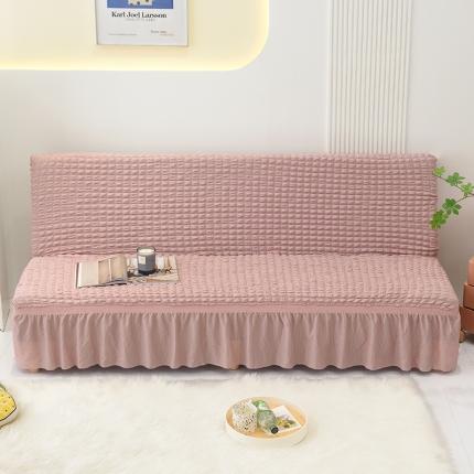 91家纺网 家纺一手货源 找家纺 （总）启博家纺 2022新款泡泡纱简易无扶手裙摆沙发套