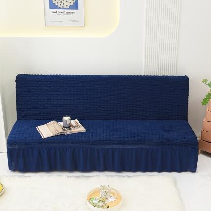 91家纺网 家纺一手货源 找家纺 （总）启博家纺 2022新款泡泡纱简易无扶手裙摆沙发套