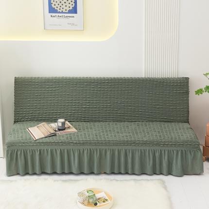 91家纺网 家纺一手货源 找家纺 （总）启博家纺 2022新款泡泡纱简易无扶手裙摆沙发套