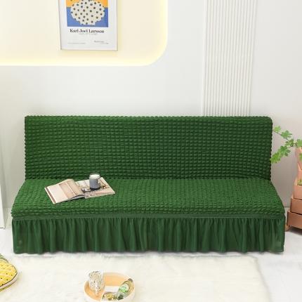 91家纺网 家纺一手货源 找家纺 （总）启博家纺 2022新款泡泡纱简易无扶手裙摆沙发套