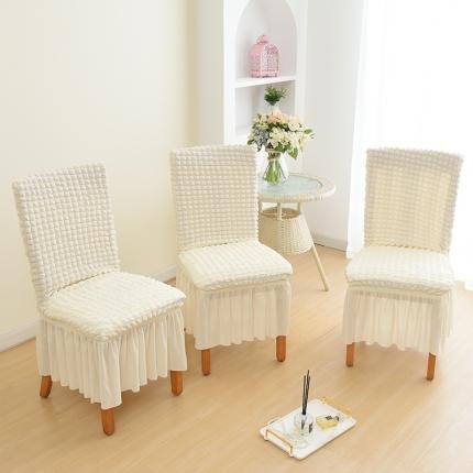 91家纺网 家纺一手货源 找家纺 启博家纺 2022新款泡泡纱椅子套 米白