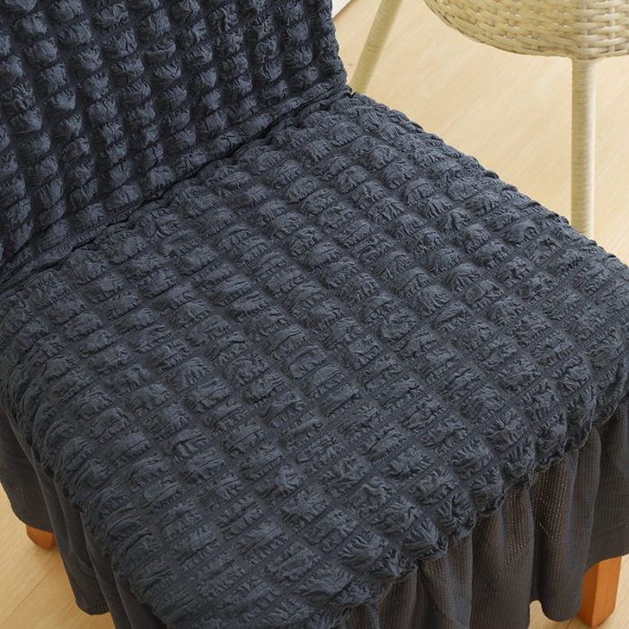 91家纺网 家纺一手货源 找家纺 启博家纺 2022新款泡泡纱椅子套 高级灰