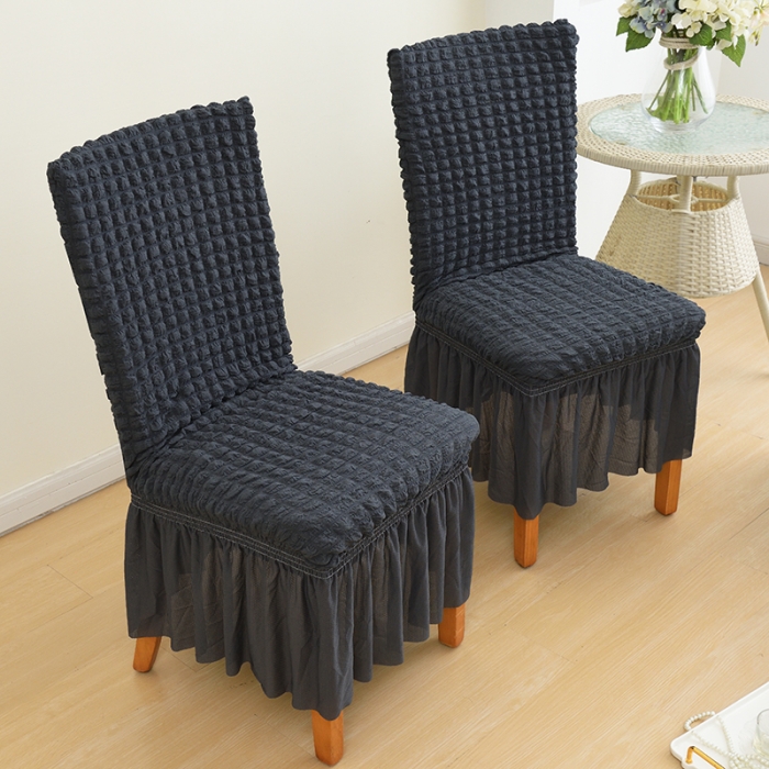 91家纺网 家纺一手货源 找家纺 启博家纺 2022新款泡泡纱椅子套 高级灰