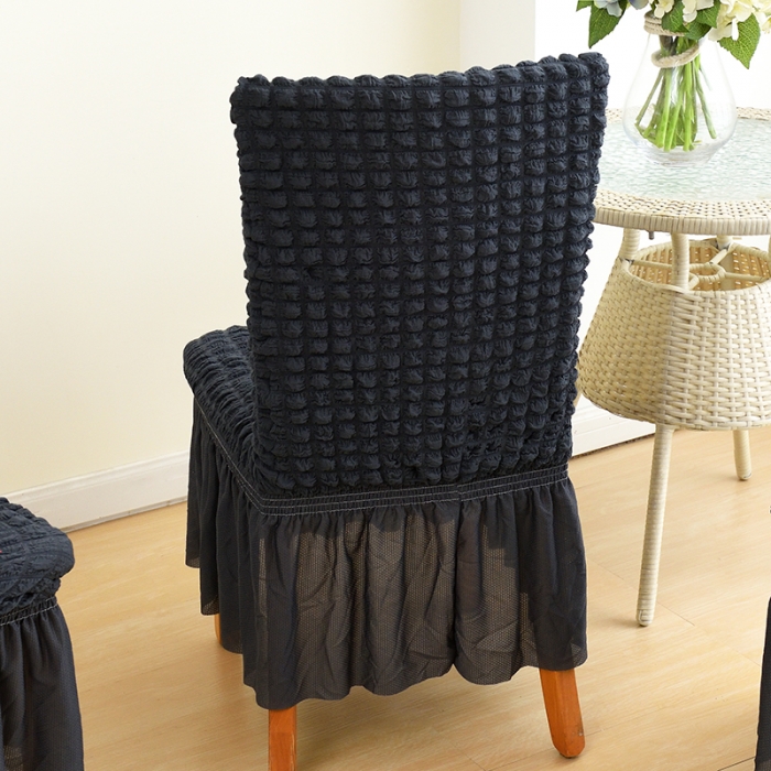 91家纺网 家纺一手货源 找家纺 启博家纺 2022新款泡泡纱椅子套 高级灰