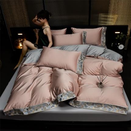 91家纺网 家纺一手货源 找家纺 （总）金莎浪 2023新款瑾雅系列100支长绒棉四件套