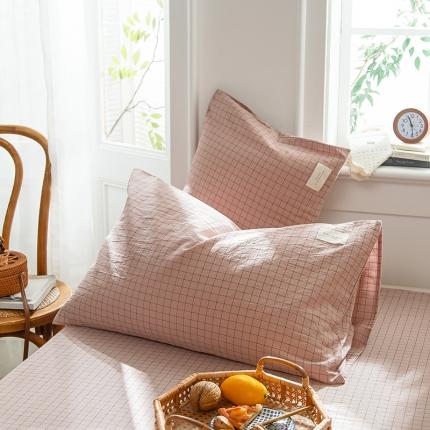 91家纺网 家纺一手货源 找家纺 （总）春皖 2023新款全棉色织水洗棉系列-单枕套 风格一