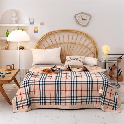 简色坊 2023新款全棉色织水洗棉夏凉被格子款 格韵