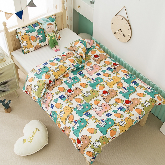 91家纺网 家纺一手货源 找家纺 （总）定做60支全棉贡缎儿童被套纯棉幼儿园被罩垫套褥子套