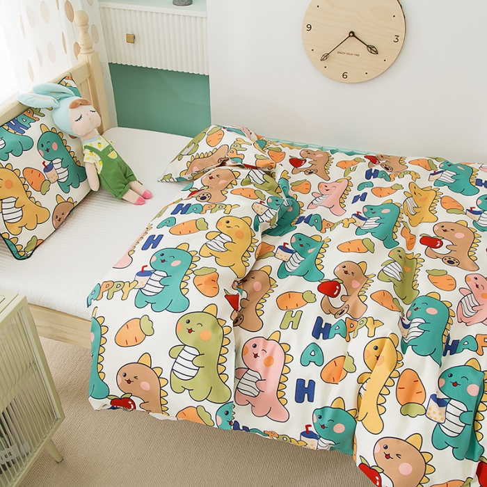 91家纺网 家纺一手货源 找家纺 （总）定做60支全棉贡缎儿童被套纯棉幼儿园被罩垫套褥子套