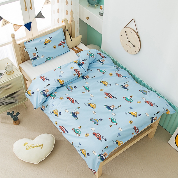 91家纺网 家纺一手货源 找家纺 良佐生活 2022新款60支全棉贡缎儿童被套 滴滴汽车