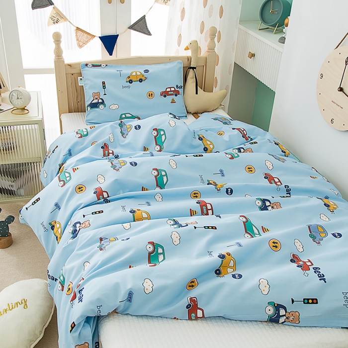 91家纺网 家纺一手货源 找家纺 良佐生活 2022新款60支全棉贡缎儿童被套 滴滴汽车