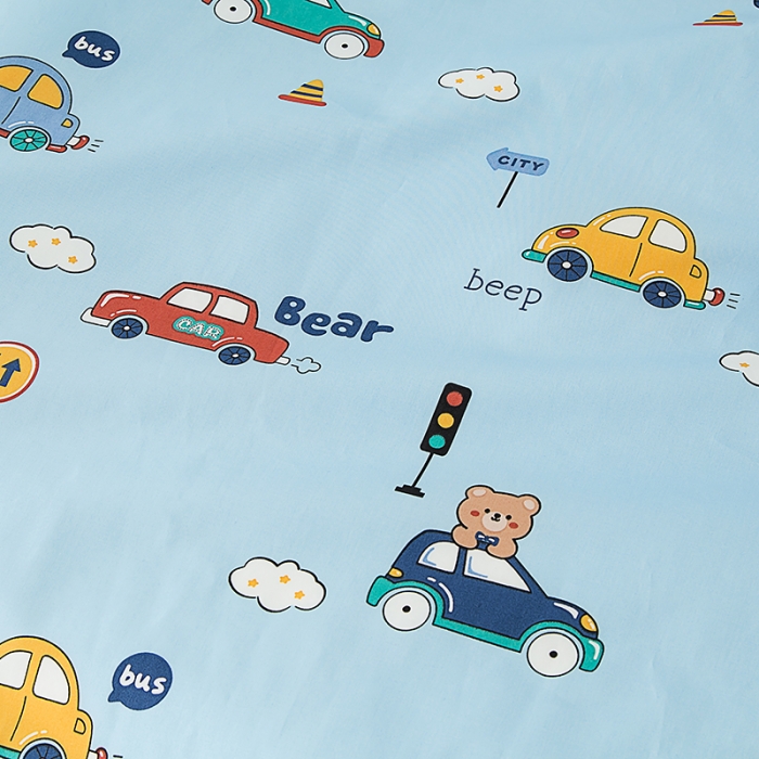 91家纺网 家纺一手货源 找家纺 良佐生活 2022新款60支全棉贡缎儿童被套 滴滴汽车