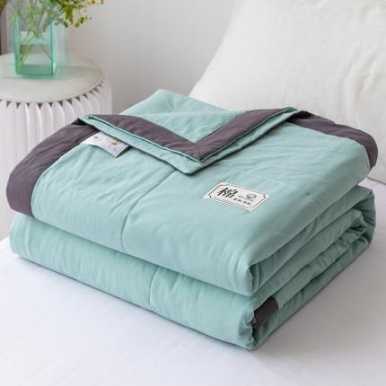 91家纺网 家纺一手货源 找家纺 鸣升全棉水洗棉纯色棉花夏被被子被芯空调被夏凉被浅蓝