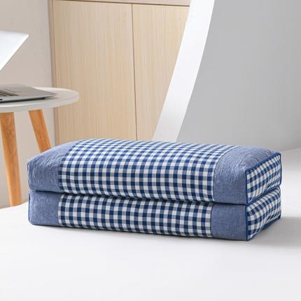 91家纺网 家纺一手货源 找家纺 （总）仁宇 2022新款全棉色织水洗棉宫廷全荞麦枕头