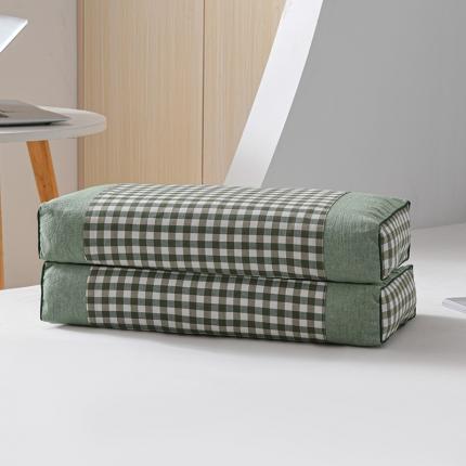 91家纺网 家纺一手货源 找家纺 （总）仁宇 2022新款全棉色织水洗棉宫廷全荞麦枕头