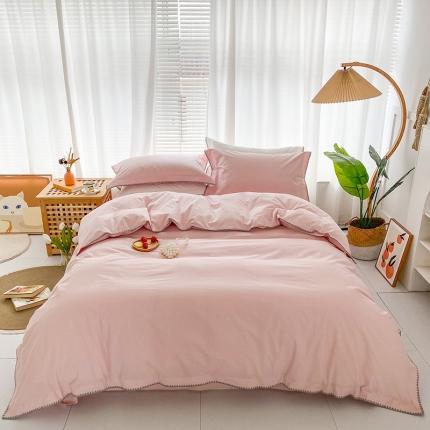 91家纺网 家纺一手货源 找家纺 （总）网客 2024新款全棉水洗棉贝壳绣四件套