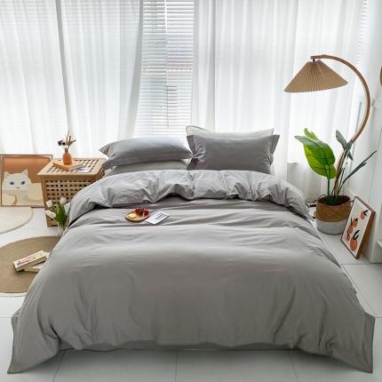 91家纺网 家纺一手货源 找家纺 （总）网客 2024新款全棉水洗棉贝壳绣四件套