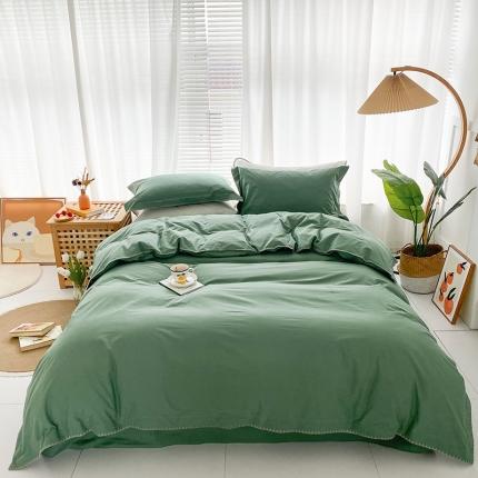 91家纺网 家纺一手货源 找家纺 （总）网客 2024新款全棉水洗棉贝壳绣四件套