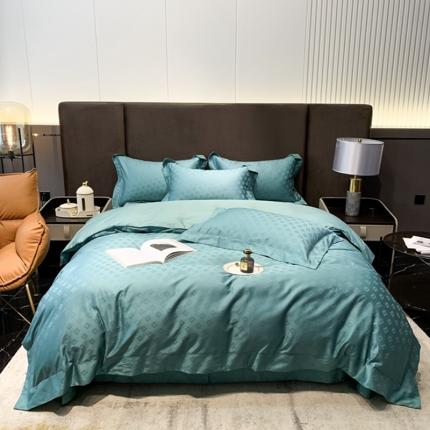 91家纺网 家纺一手货源 找家纺 （总）2022新款50支贡缎高定提花四件套-芬迪