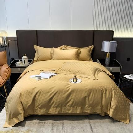 91家纺网 家纺一手货源 找家纺 （总）2022新款50支贡缎高定提花四件套-芬迪