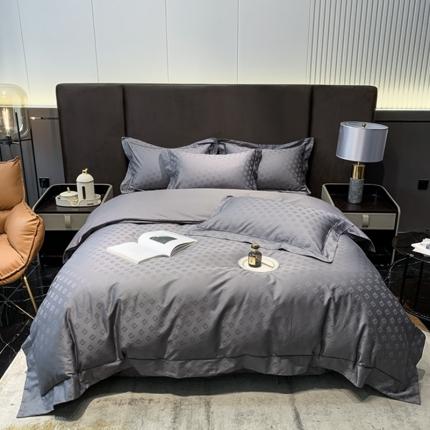 91家纺网 家纺一手货源 找家纺 （总）2022新款50支贡缎高定提花四件套-芬迪