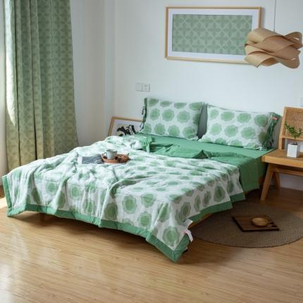 91家纺网 家纺一手货源 找家纺 （总）安莱生活 2023新款双层纱太阳花夏被