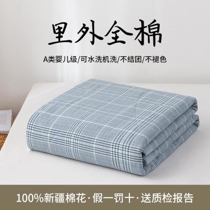 91家纺网 家纺一手货源 找家纺 总 鸣升全棉色织水洗棉花水洗棉夏被四件套纯棉空调被夏凉被