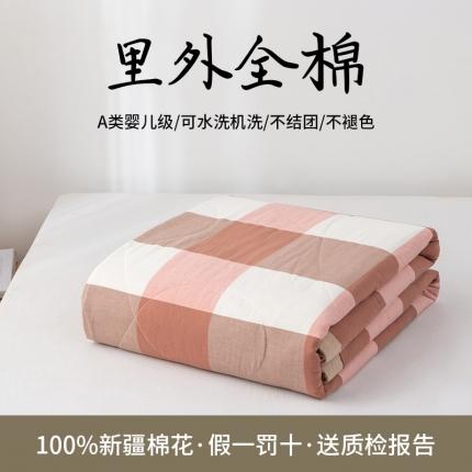 91家纺网 家纺一手货源 找家纺 总 鸣升全棉色织水洗棉花水洗棉夏被四件套纯棉空调被夏凉被