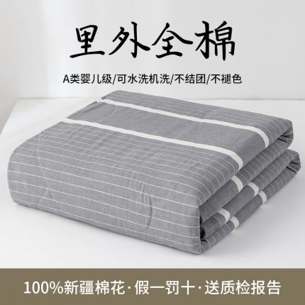 91家纺网 家纺一手货源 找家纺 总 鸣升全棉色织水洗棉花水洗棉夏被四件套纯棉空调被夏凉被