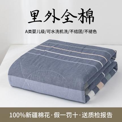 91家纺网 家纺一手货源 找家纺 总 鸣升全棉色织水洗棉花水洗棉夏被四件套纯棉空调被夏凉被