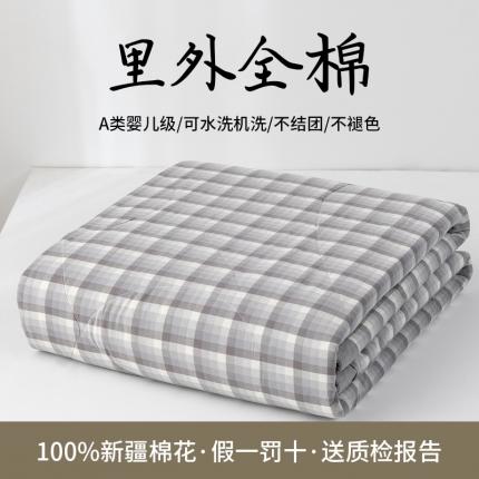 91家纺网 家纺一手货源 找家纺 总 鸣升全棉色织水洗棉花水洗棉夏被四件套纯棉空调被夏凉被