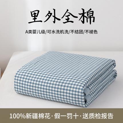 91家纺网 家纺一手货源 找家纺 总 鸣升全棉色织水洗棉花水洗棉夏被四件套纯棉空调被夏凉被