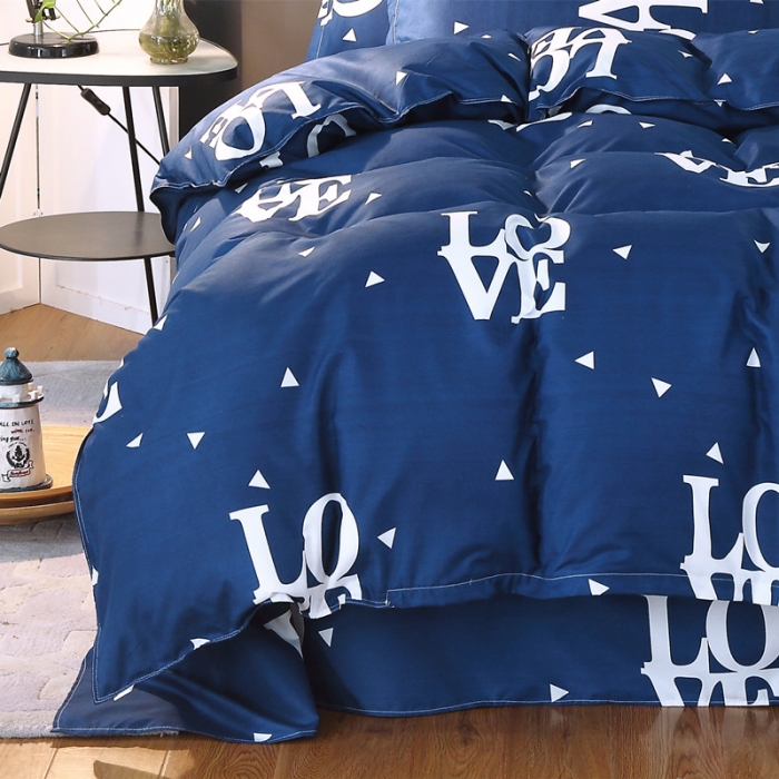 91家纺网 家纺一手货源 找家纺 曼璐家纺 2023新款芦荟棉单品被套 爱的永恒