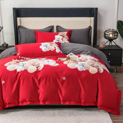 91家纺网 家纺一手货源 找家纺 (总)2024品乐100支云锦臻丝数码印花长绒棉全棉四件套