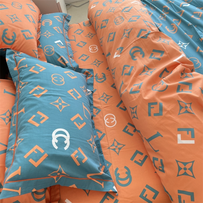 91家纺网 家纺一手货源 找家纺 棉生活 2021新款全棉铂金棉小资系列四件套 大咖秀蓝