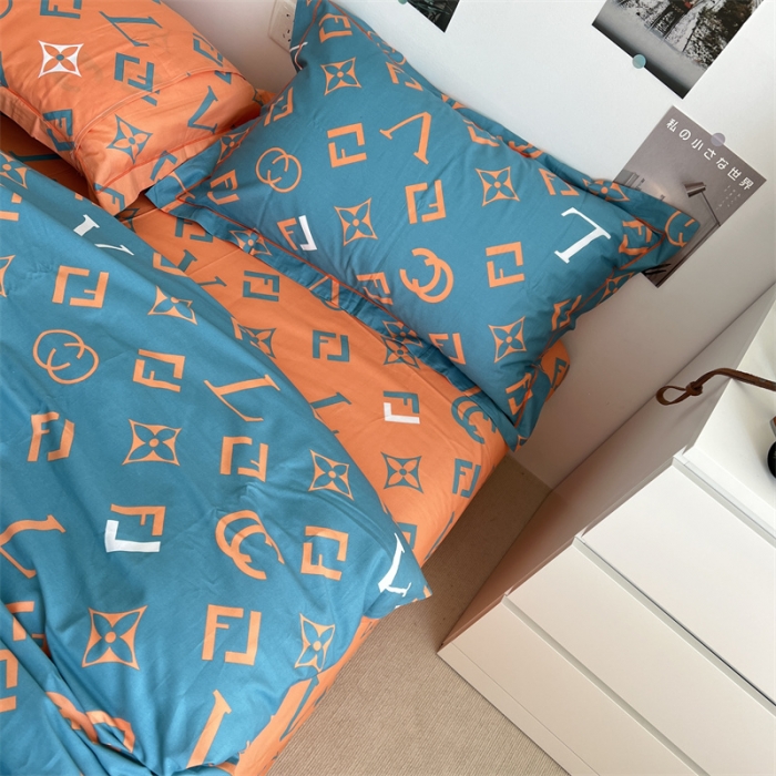 91家纺网 家纺一手货源 找家纺 棉生活 2021新款全棉铂金棉小资系列四件套 大咖秀蓝