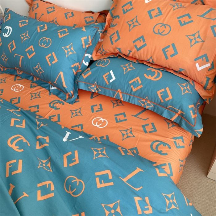 91家纺网 家纺一手货源 找家纺 棉生活 2021新款全棉铂金棉小资系列四件套 大咖秀蓝