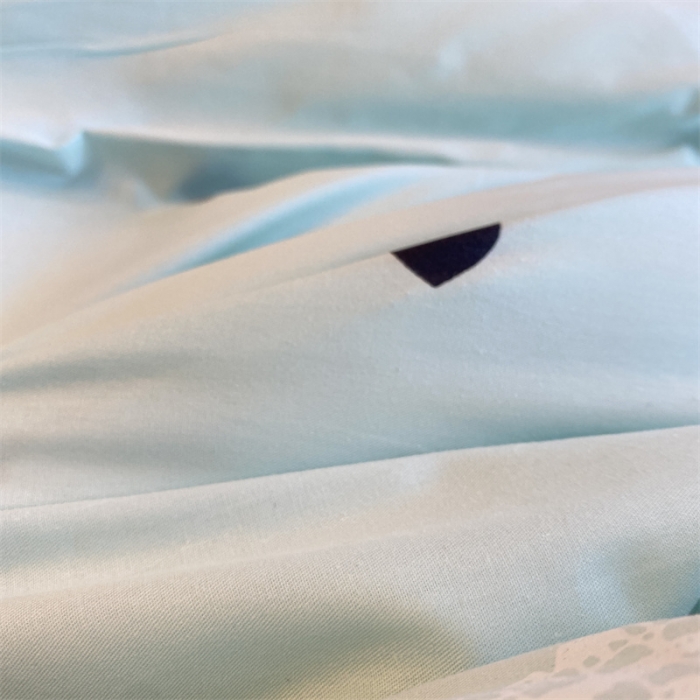 91家纺网 家纺一手货源 找家纺 棉生活 2021新款全棉铂金棉小资系列四件套 叠心恋蓝