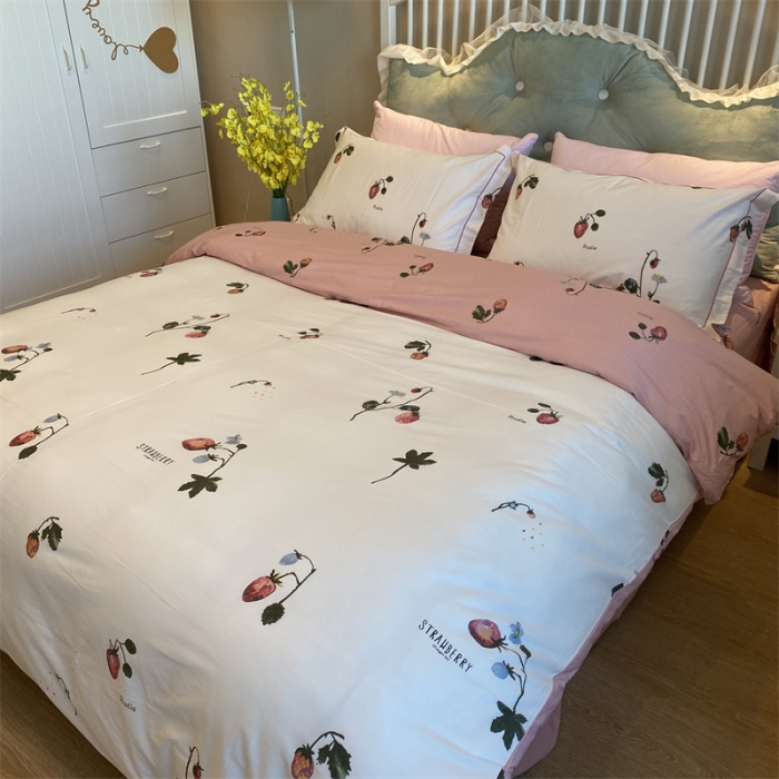 91家纺网 家纺一手货源 找家纺 棉生活 2021新款全棉铂金棉小资系列四件套 乔安娜