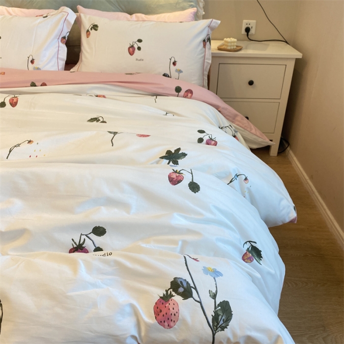 91家纺网 家纺一手货源 找家纺 棉生活 2021新款全棉铂金棉小资系列四件套 乔安娜