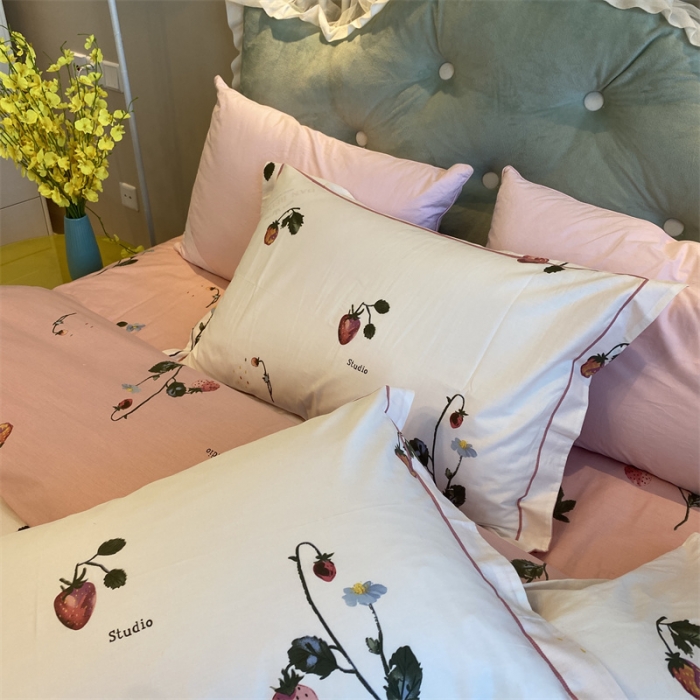 91家纺网 家纺一手货源 找家纺 棉生活 2021新款全棉铂金棉小资系列四件套 乔安娜