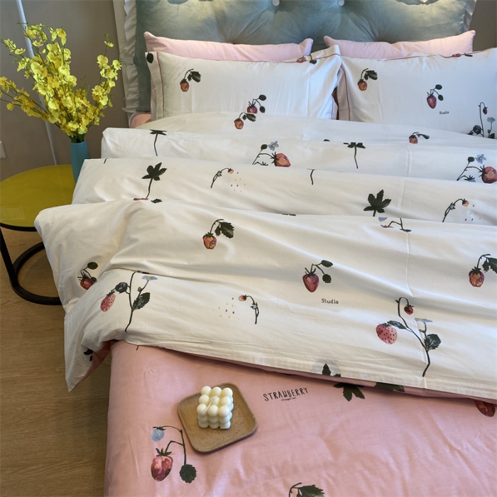 91家纺网 家纺一手货源 找家纺 棉生活 2021新款全棉铂金棉小资系列四件套 乔安娜